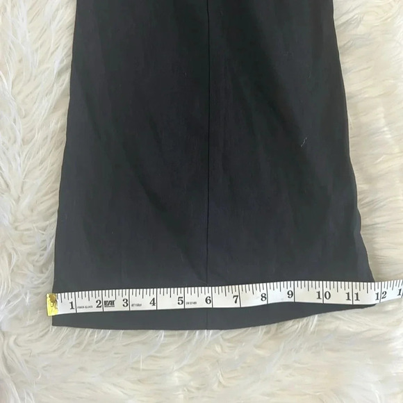 Anthropologie essential wide leg pants size 4 black linen blend trousers - Picture 9 of 9